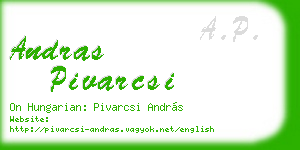 andras pivarcsi business card